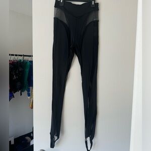 MUGLER x H&M - black mesh stirrup leggings